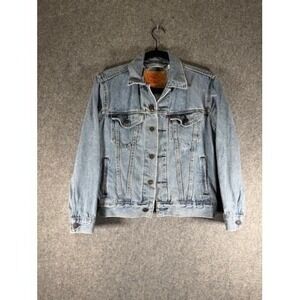 Levi Strauss Denim Jacket Women XS Light Wash Blue Jean Trucker Festival Western